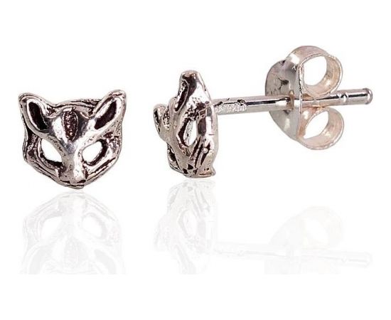 Sudraba auskari-puseti #2203406(POx-Bk), Sudrabs	925°, oksids (pārklājums), 0.6 gr. Puseti