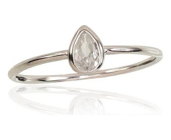 Серебряное кольцо #2101639(PRH-GR)_CZ, Серебро	925°,  , Размер: 16.5, 0.8 гр.