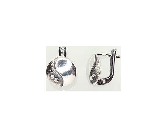 Серебряные серьги #2202107(POX-BK), Серебро	925°, оксид (покрытие), 2.6 гр.