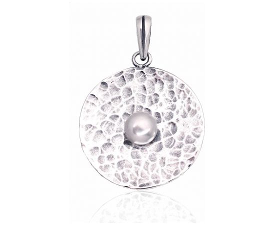 Sudraba kulons #2301884(POx-Bk)_PE, Sudrabs	925°, oksids (pārklājums), Pērles , 4.9 gr. Sieviešu