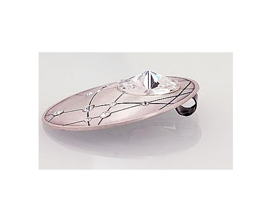 Серебряный кулон #2301535(Matt+POx-MattBk)_SV, Серебро	925°, оксид (покрытие), Кристаллы swarovski , 8.8 гр.