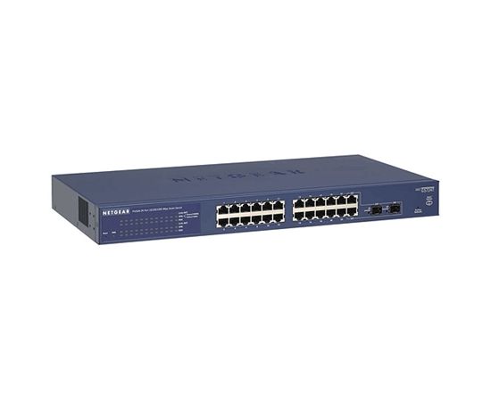 Netgear Switch GS724T Managed L2+, Rack mountable, 1 Gbps (RJ-45) ports quantity 24, SFP ports quantity 2, Power supply type Single