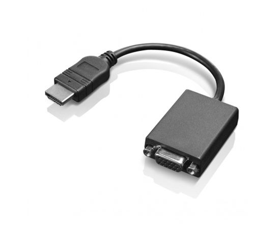 Lenovo HDMI to VGA 0.2 m, Black, Adapter