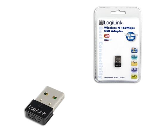 Logilink Wireless N150 Mbps, USB Adapter, Ultra Nano Size
