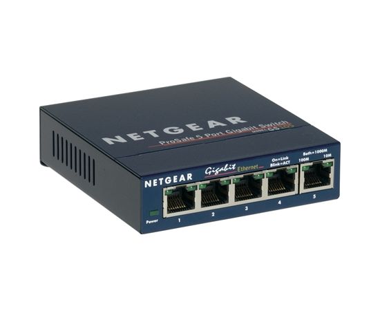 Netgear Switch GS105GE Unmanaged, Desktop, 1 Gbps (RJ-45) ports quantity 5, Power supply type External