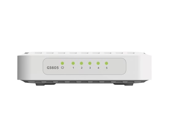 Netgear Switch GS605 Unmanaged, Desktop, 1 Gbps (RJ-45) ports quantity 5, Power supply type Single