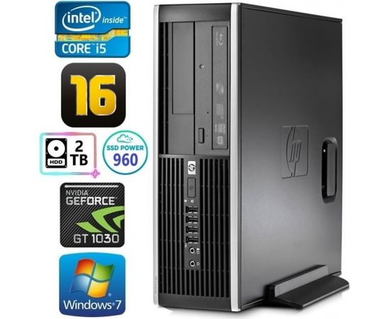 HP 8100 Elite SFF i5-750 16GB 960SSD+2TB GT1030 2GB DVD WIN7Pro