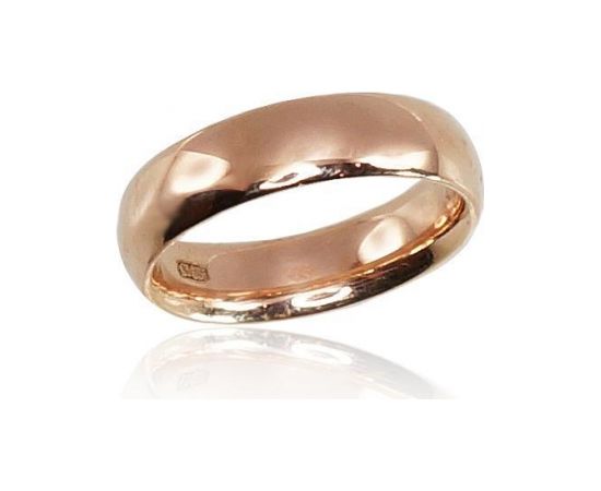 Золотое обручальное кольцо #1100271(Au-R), Красное Золото	585°, Размер: 21.5, 3.56 гр.