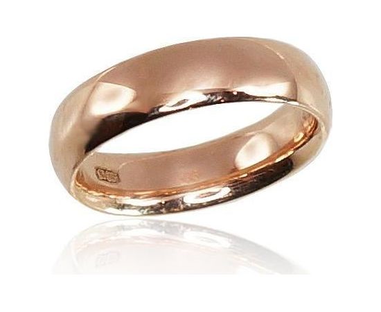Laulību zelta gredzens #1100271(Au-R) (Gredzena biezums 5mm , atvieglināts), Sarkanais zelts	585°, Izmērs: 22.5, 3.54 gr.