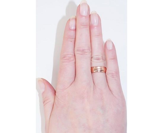 Laulību zelta gredzens #1100545(AU-R) (Gredzena biezums 6mm), Sarkanais zelts	585°, Izmērs: 22, 6.5 gr.