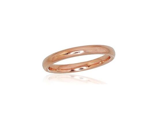 Laulību zelta gredzens #1100724(AU-R) (Comfort fit, Gredzena biezums 2.5mm), Sarkanais zelts	585°, Izmērs: 19.5, 3.25 gr.