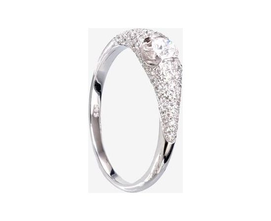 Помолвочное кольцо #1100119(AU-W)_DI, Белое золото	585°, Бриллианты (0,458Ct), Размер: 17, 2.25 гр.