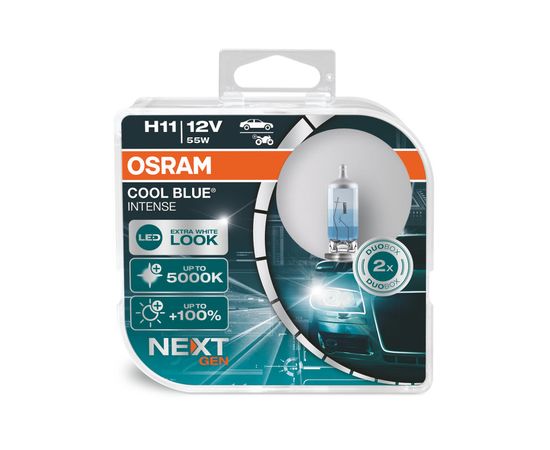 Osram H11 Spuldžu komplekts 64211CBI-HCB Cool blue intense next gen.