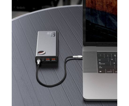 Baseus Adaman Metal Powerbank 20000mAh PD QC 3.0 65W 2xUSB + USB-C + micro USB Black