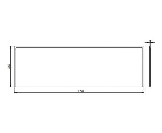 Kolo Universāls priekšējais panelis 180 cm, balts