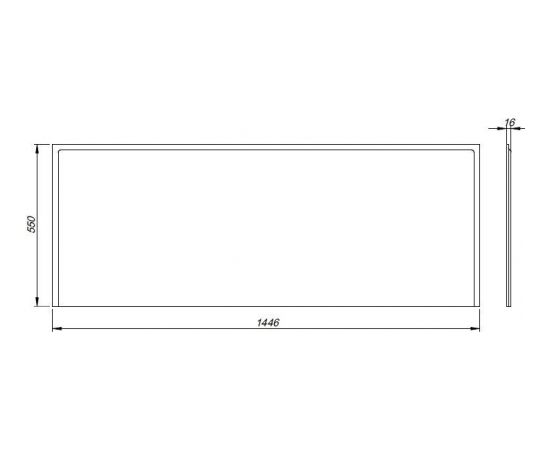 Kolo Universāls priekšējais panelis 150 cm, balts