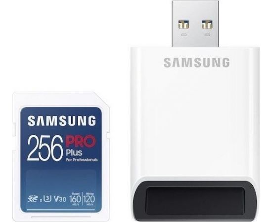 SD KARTE Samsung PRO PLUS SDXC 256 GB Class 10 UHS-I/U3 V30 + ADAPTERIS