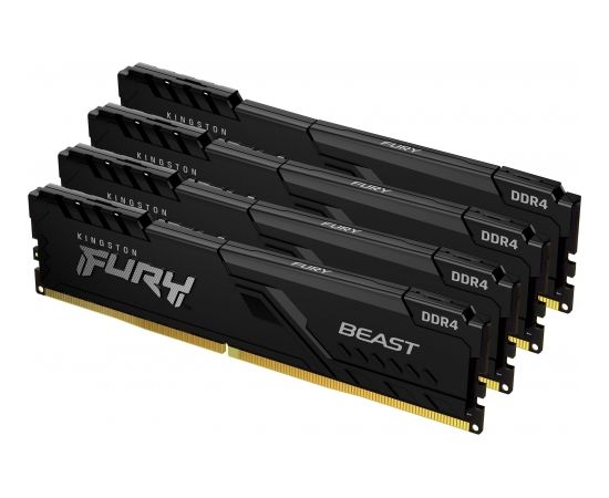 Kingston Fury Beast memory, DDR4, 64GB, 3200MHz, CL16 (KF432C16BBK4 / 64)