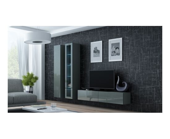 Cama Meble Cama Living room cabinet set VIGO 10 grey/grey gloss