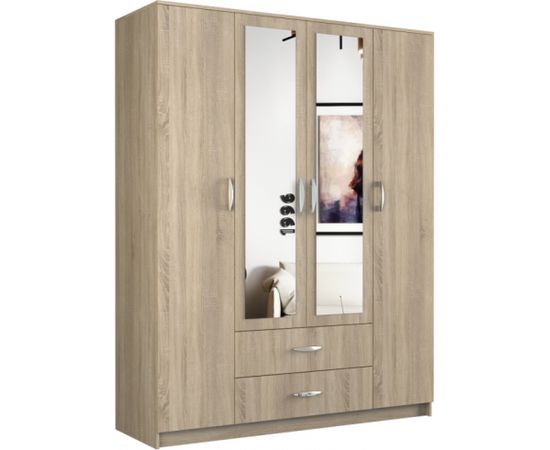 Top E Shop Topeshop ROMANA 160 SON bedroom wardrobe/closet 11 shelves 4 door(s) Oak