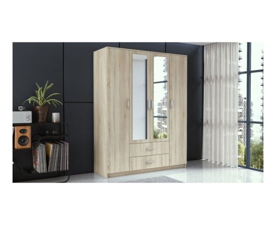 Top E Shop Topeshop ROMANA 160 SON bedroom wardrobe/closet 11 shelves 4 door(s) Oak