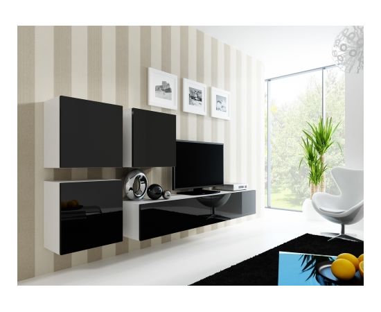 Cama Meble Cama Living room cabinet set VIGO 23 white/black gloss