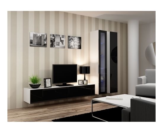 Cama Meble Cama Living room cabinet set VIGO 3 white/black gloss
