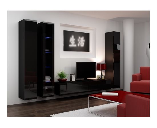 Cama Meble Cama Living room cabinet set VIGO 2 black/black gloss