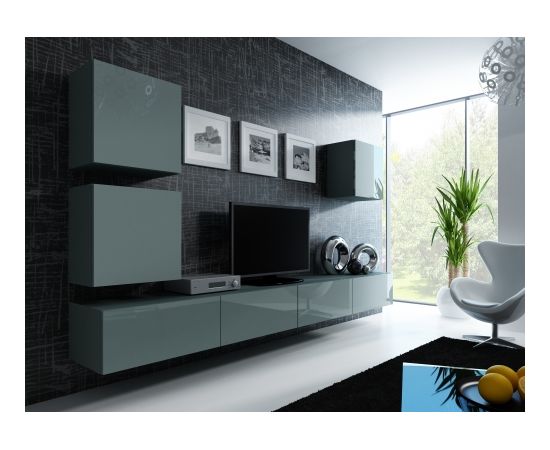 Cama Meble Cama Living room cabinet set VIGO 22 grey/grey gloss