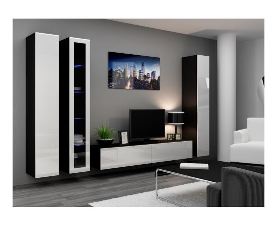 Cama Meble Cama Living room cabinet set VIGO 2 black/white gloss