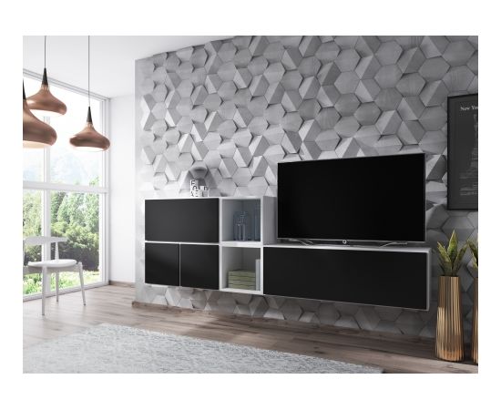 Cama Meble Cama living room furniture set ROCO 9 (RO1+RO3+2xRO6+2xRO5) white/white/black