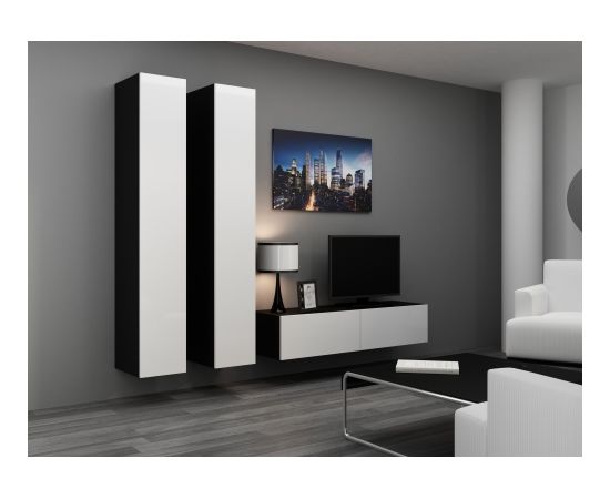 Cama Meble Cama Living room cabinet set VIGO 9 black/white gloss