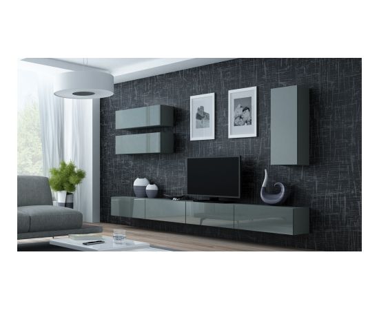 Cama Meble Cama Living room cabinet set VIGO 13 grey/grey gloss