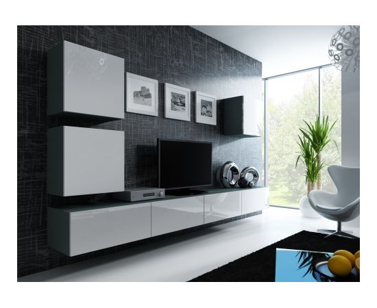 Cama Meble Cama Living room cabinet set VIGO 22 grey/white gloss