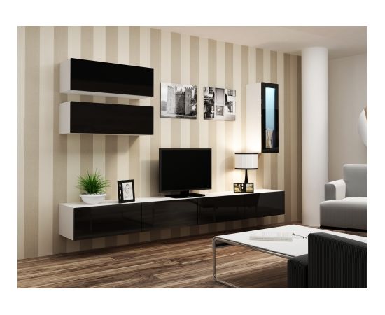 Cama Meble Cama Living room cabinet set VIGO 12 white/black gloss