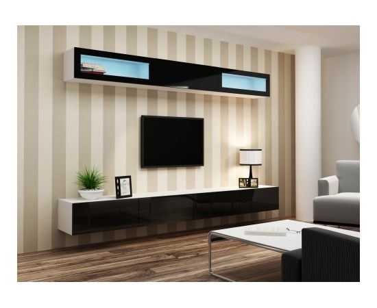 Cama Meble Cama Living room cabinet set VIGO 11 white/black gloss
