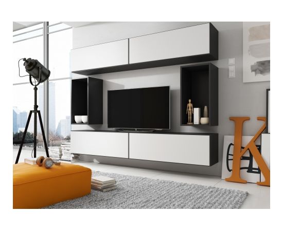 Cama Meble Cama living room furniture set ROCO 1 (4xRO1 + 2xRO4) black/black/white