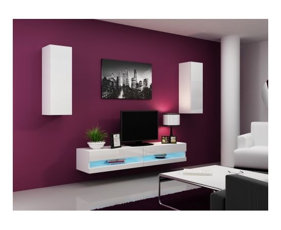 Cama Meble Cama Living room cabinet set VIGO NEW 10 white/white gloss