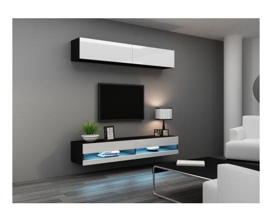 Cama Meble Cama Living room cabinet set VIGO NEW 10 black/white gloss
