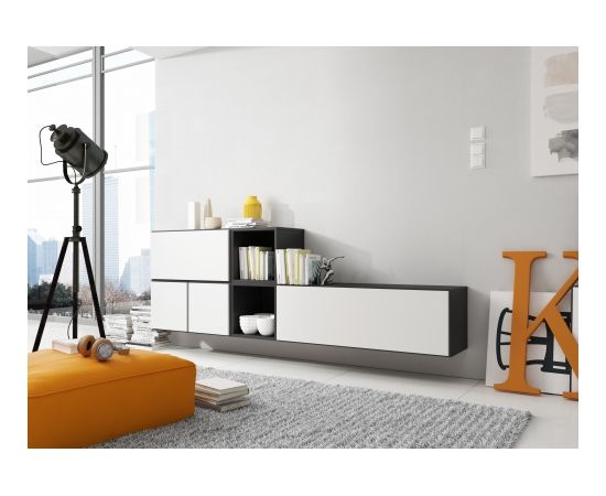 Cama Meble Cama living room furniture set ROCO 9 (RO1+RO3+2xRO6+2xRO5) black/black/white