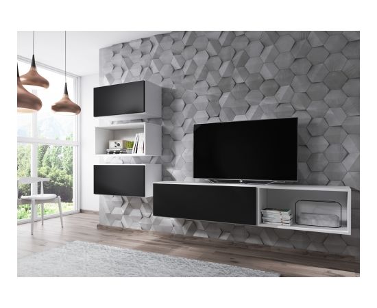 Cama Meble Cama living room furniture set ROCO 4 (RO1+2xRO3+2xRO4) white/white/black