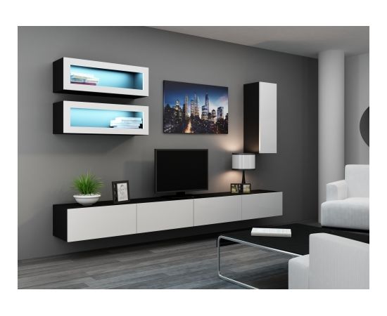 Cama Meble Cama Living room cabinet set VIGO 11 black/white gloss