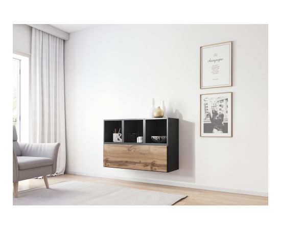Cama Meble Cama living room furniture set ROCO 12 (RO1 + 3xRO6) antracite/wotan oak