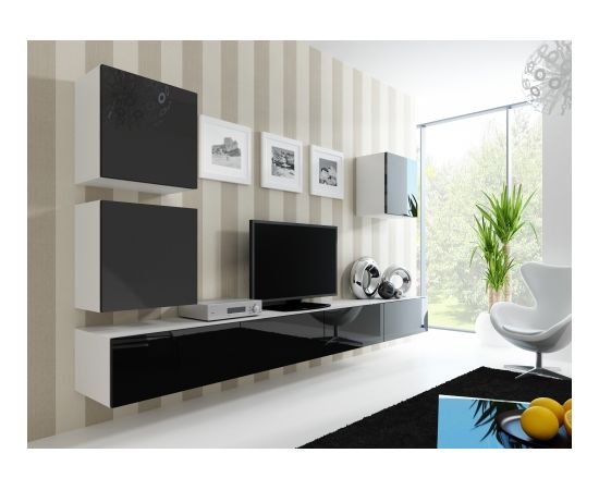 Cama Meble Cama Living room cabinet set VIGO 22 white/black gloss