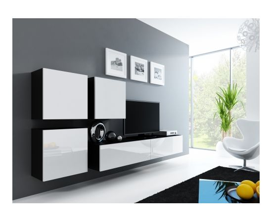 Cama Meble Cama Living room cabinet set VIGO 23 black/white gloss