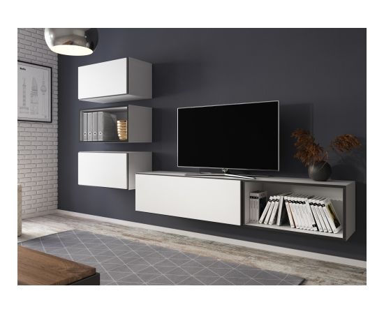 Cama Meble Cama living room furniture set ROCO 4 (RO1+2xRO3+2xRO4) white/black/white