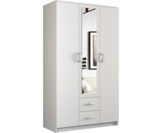 Top E Shop Topeshop ROMANA 120 BIEL bedroom wardrobe/closet 6 shelves 3 door(s) White