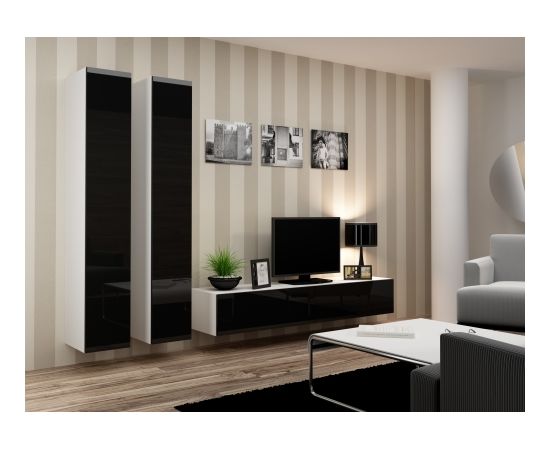 Cama Meble Cama Living room cabinet set VIGO 4 white/black gloss