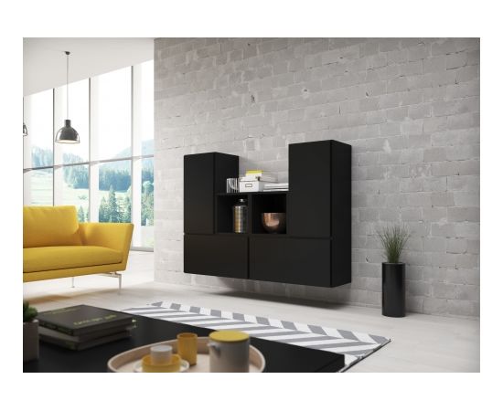 Cama Meble Cama living room furniture set ROCO 18 (4xRO3 + 2xRO6) black/black/black