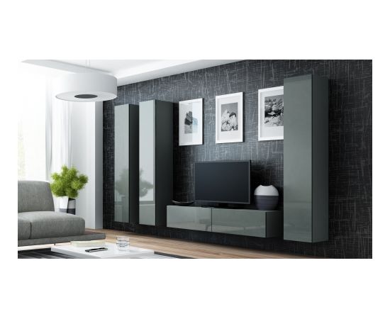 Cama Meble Cama Living room cabinet set VIGO 14 grey/grey gloss